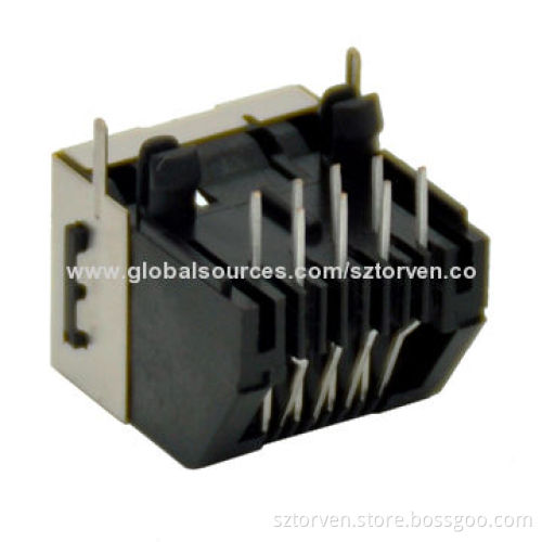 1 x 1 Side-entry Half-shield PCB Jack, Available in 4P2C-8P8C, 1.5A Rating Current